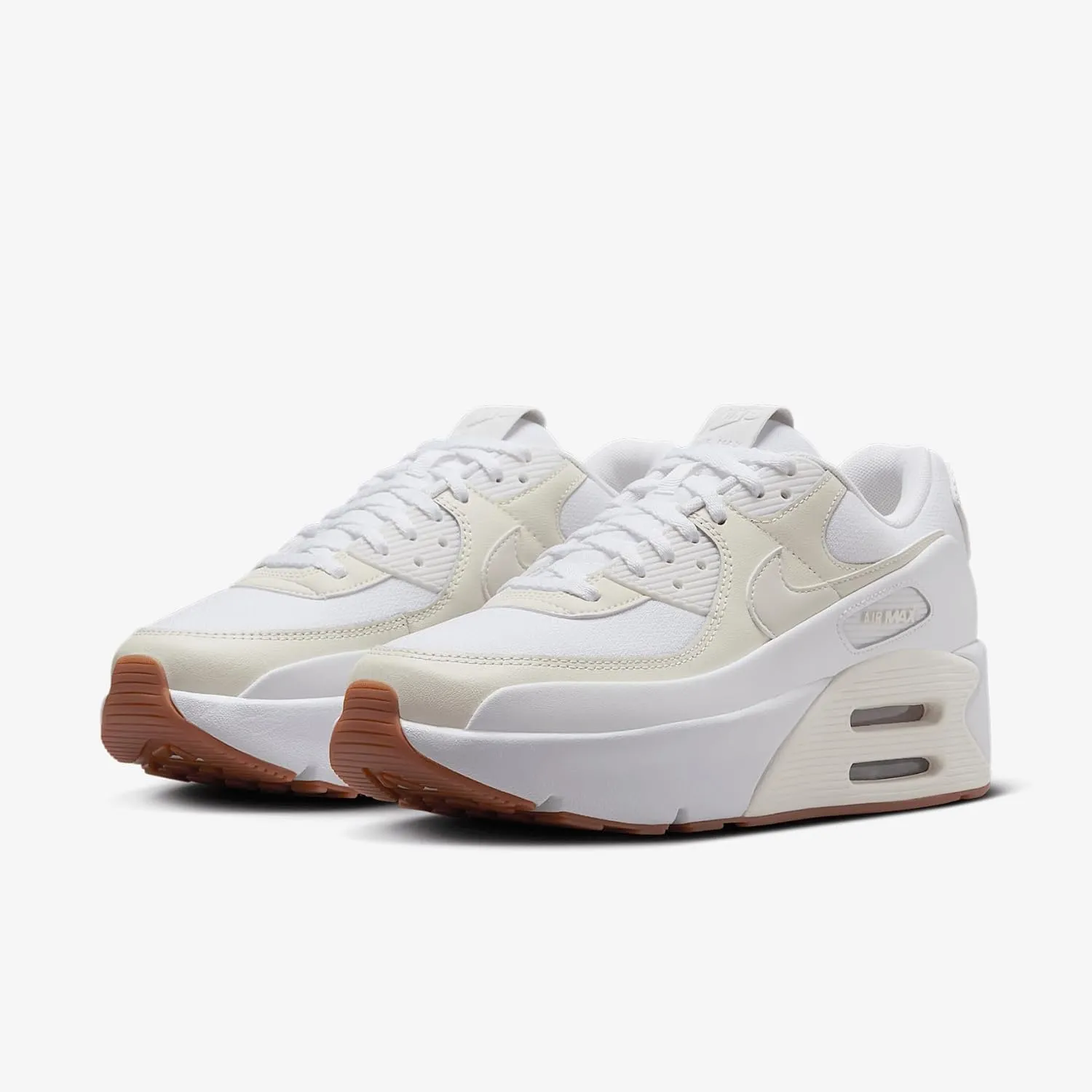 Nike Air Max 90 LV8 Women's Shoes (FD4328-111, White/Soft Pearl/Platinum Tint/Sail)
