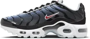 Nike Air Max Plus Big Kids' Shoes (CD0609-023, Black/Blue Tint/Light Smoke Grey/Rugged Orange) Size 6