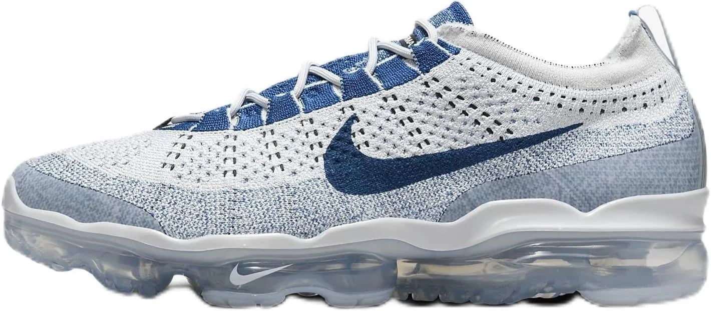 Nike Air VaporMax 2023 Flyknit Men's Shoes (DV1678-009, Pure Platinum/Pure Platinum/Glacier Blue/Court Blue)