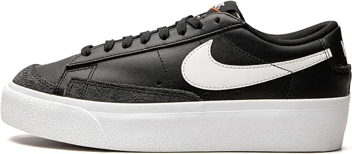Nike Blazer Low Platform Women's Shoes (DJ0292-001, Black/Black/Black/White) Size 5
