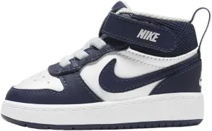 Nike Court Borough Mid 2 Baby/Toddler Shoes (CD7784-107, White/Signal Blue/Blue Void) Size 8