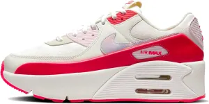 NIKE Women's AIR MAX 90 LV8, Sail/Multi-Color/Siren Red, 8 US [HF5073-133]