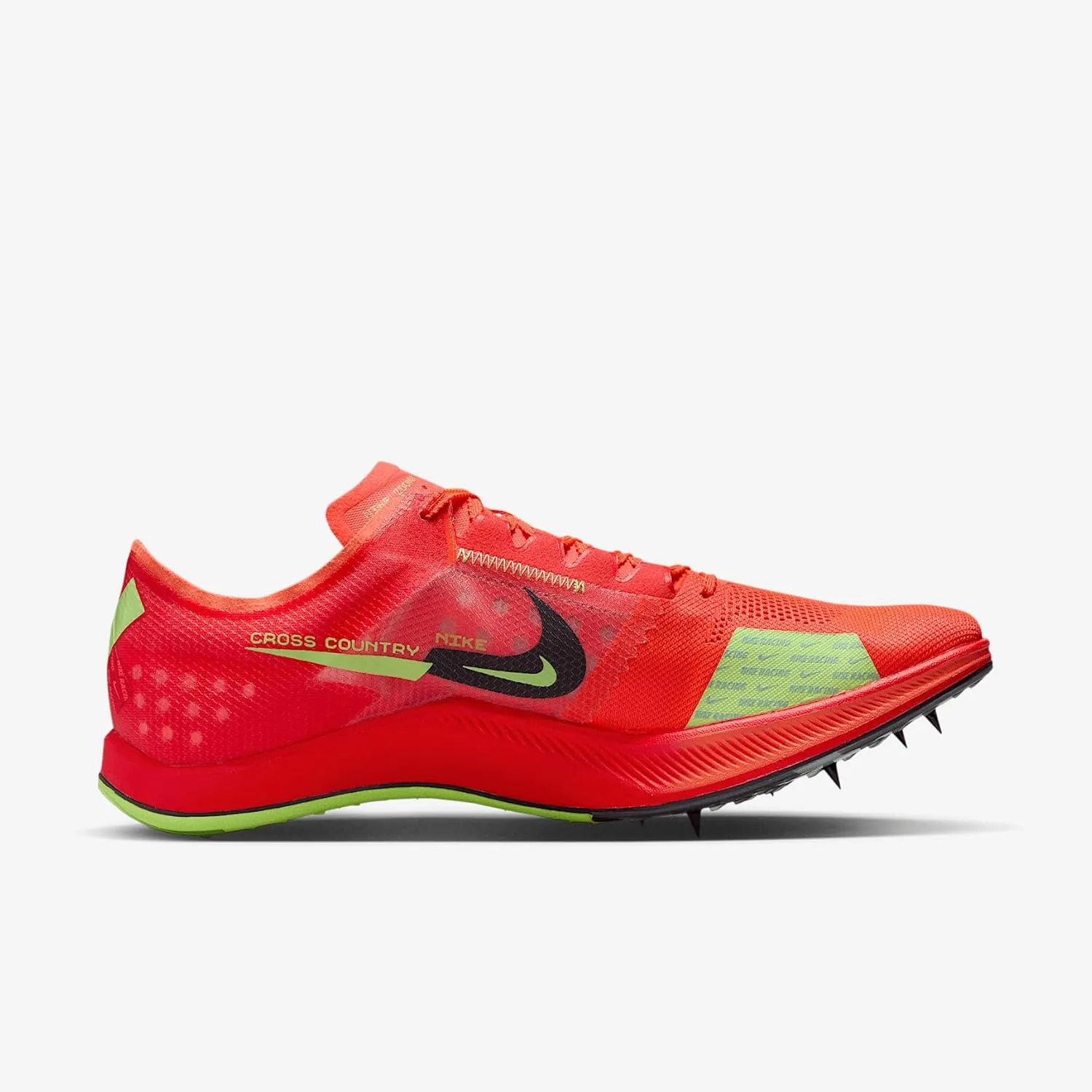 Nike ZoomX Dragonfly XC Cross-Country Spikes (DX7992-800, Hyper Orange/Bright Crimson/Mint Foam/Lime Blast)