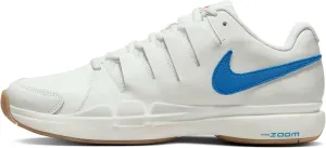 NikeCourt Air Zoom Vapor 9.5 Tour Leather Men's Tennis Shoes (FJ1683-100, Sail/Gum Light Brown/University Blue) Size 11.5