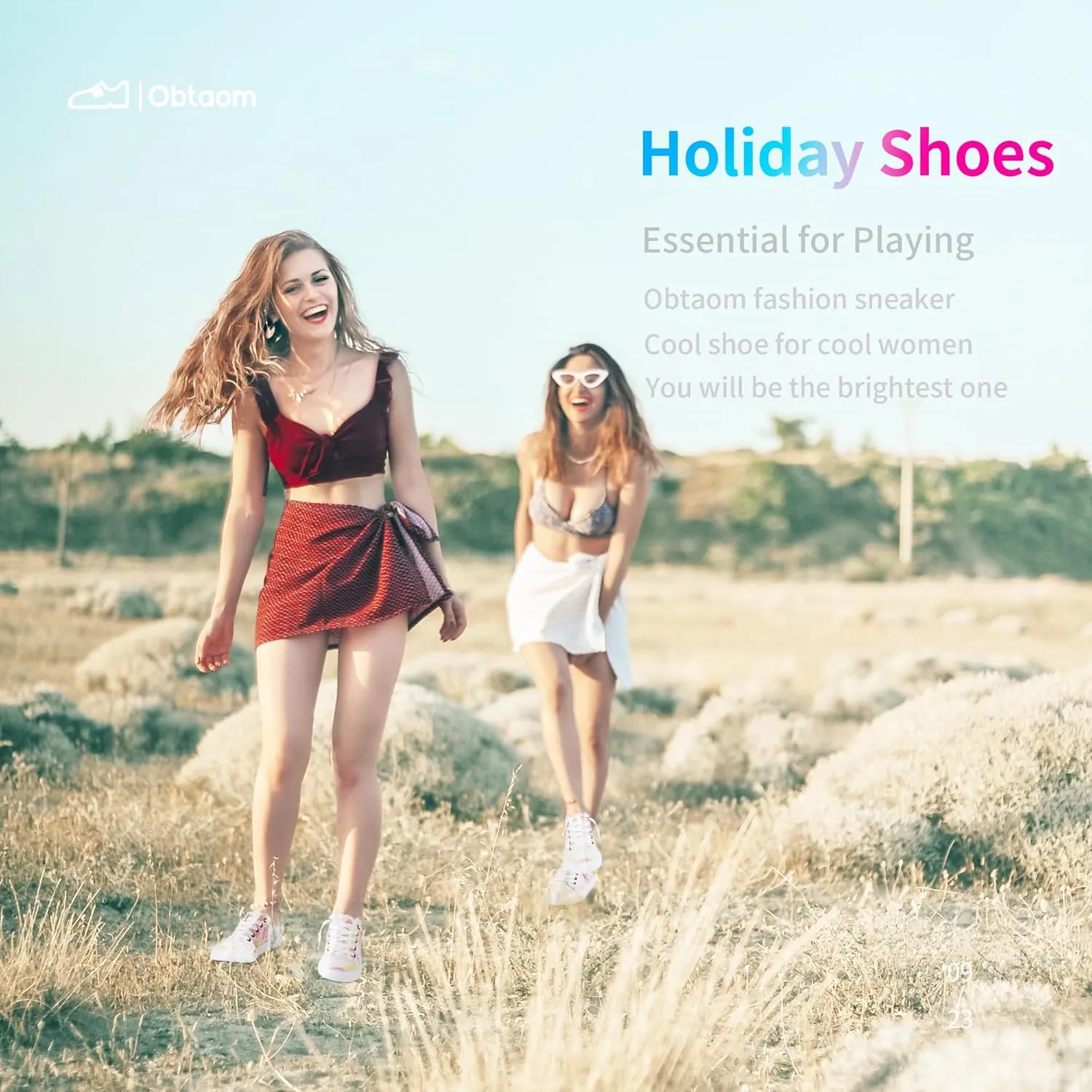 Obtaom Women Canvas Mules Memory Foam Clipper Fashion Sneakers Comfortable Slip-On Mule Backless Holiday Shoes