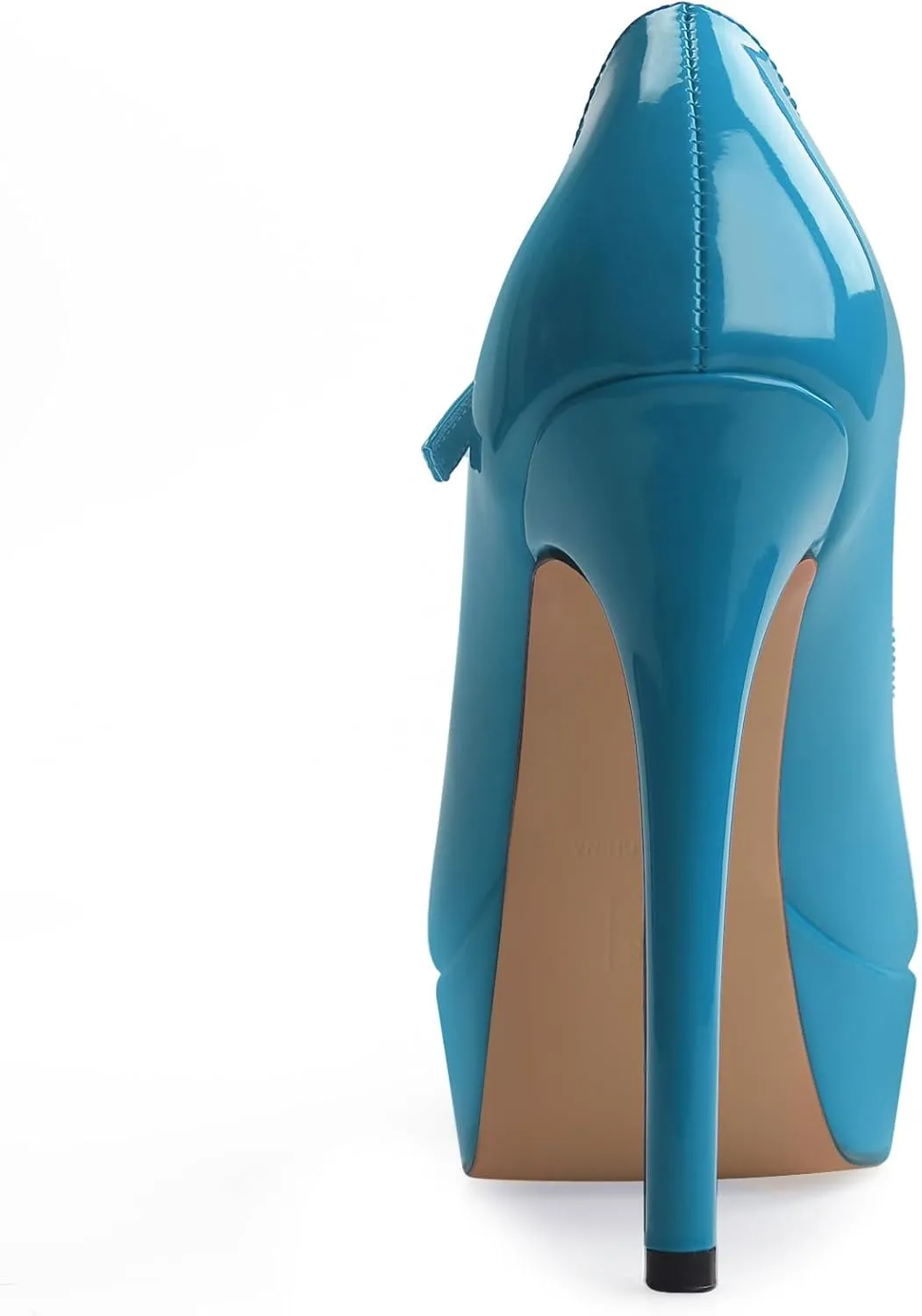 Oh Mispares Women's Platform Stiletto Heels Closed Round Toe Pumps Office Ladies Mary Jane Strap Heeled Pumps Fashion 5.3" Heel Wedding Party Dress Shoes