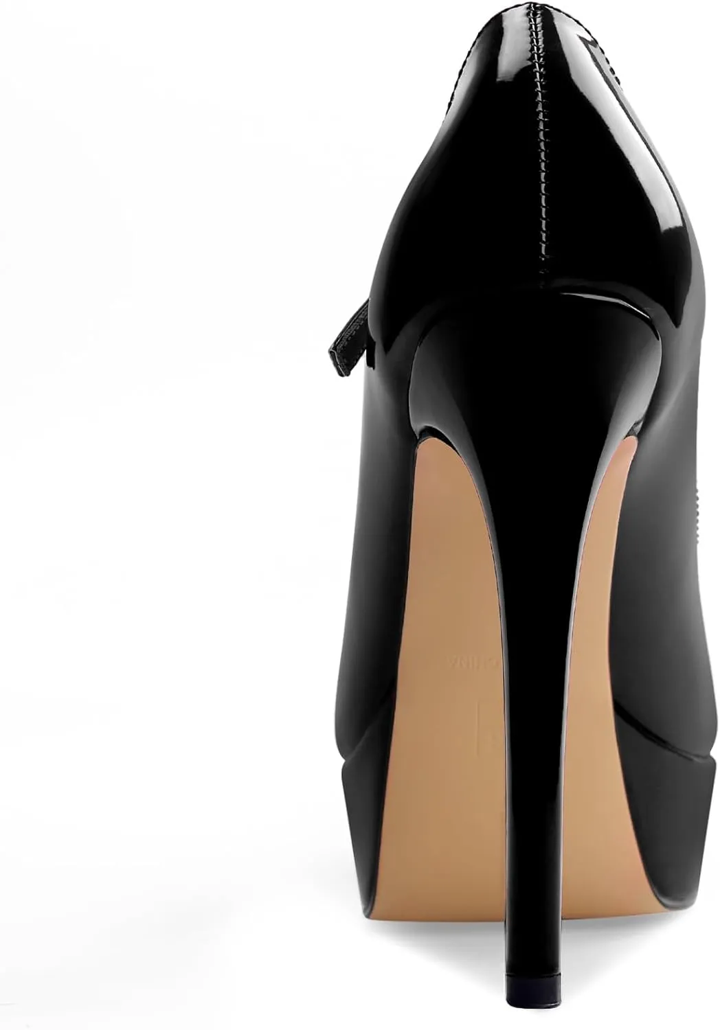 Oh Mispares Women's Platform Stiletto Heels Closed Round Toe Pumps Office Ladies Mary Jane Strap Heeled Pumps Fashion 5.3" Heel Wedding Party Dress Shoes