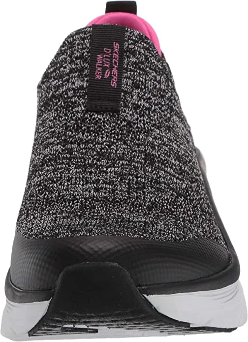 On D'Lux Skechers Efficient delivery Pull Black/Pink Knit Walker Low Proven track record Upgrade Mesh Sneaker Top Quick