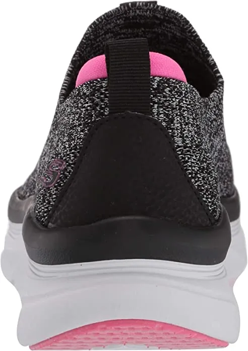 On D'Lux Skechers Efficient delivery Pull Black/Pink Knit Walker Low Proven track record Upgrade Mesh Sneaker Top Quick