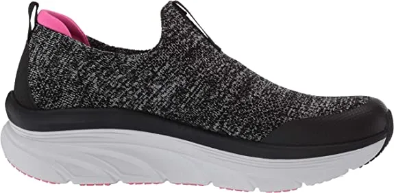 On D'Lux Skechers Efficient delivery Pull Black/Pink Knit Walker Low Proven track record Upgrade Mesh Sneaker Top Quick
