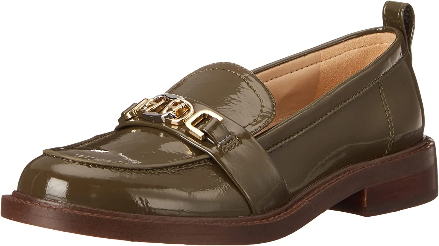 On Leather Secure packaging Christy Block Alpine Sam Green Closed Toe Heel Slip Worldwide shipping Edelman Loafers