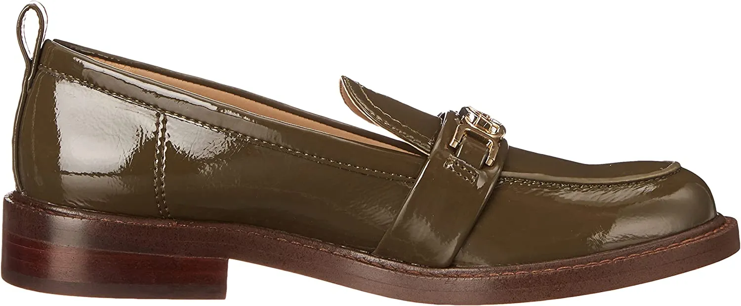 On Leather Secure packaging Christy Block Alpine Sam Green Closed Toe Heel Slip Worldwide shipping Edelman Loafers