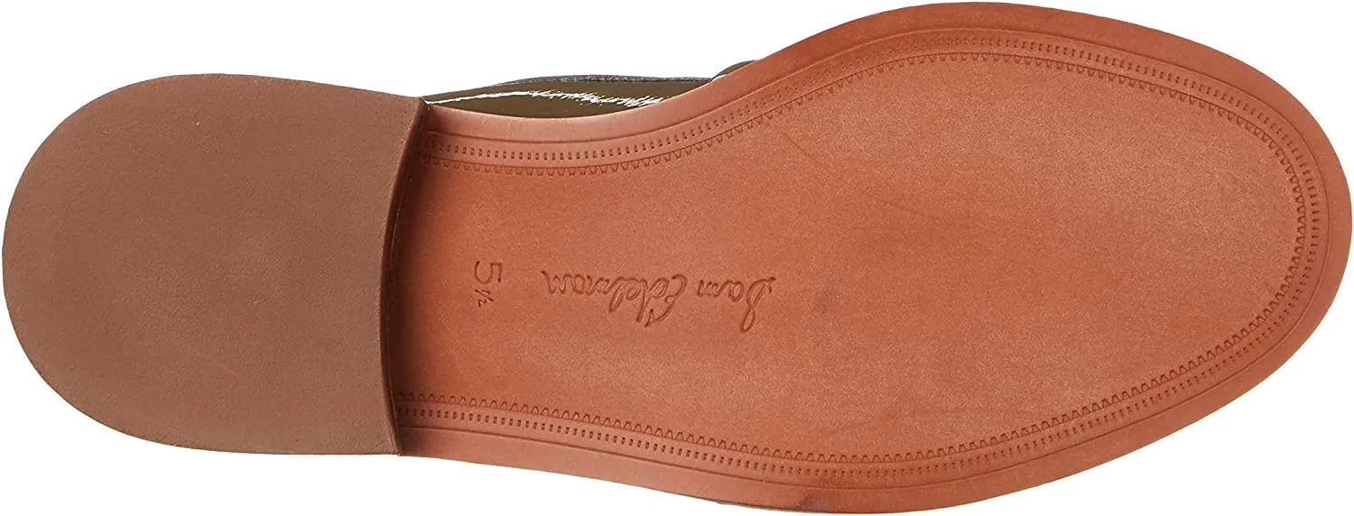 On Leather Secure packaging Christy Block Alpine Sam Green Closed Toe Heel Slip Worldwide shipping Edelman Loafers