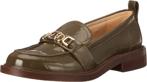 On Leather Secure packaging Christy Block Alpine Sam Green Closed Toe Heel Slip Worldwide shipping Edelman Loafers