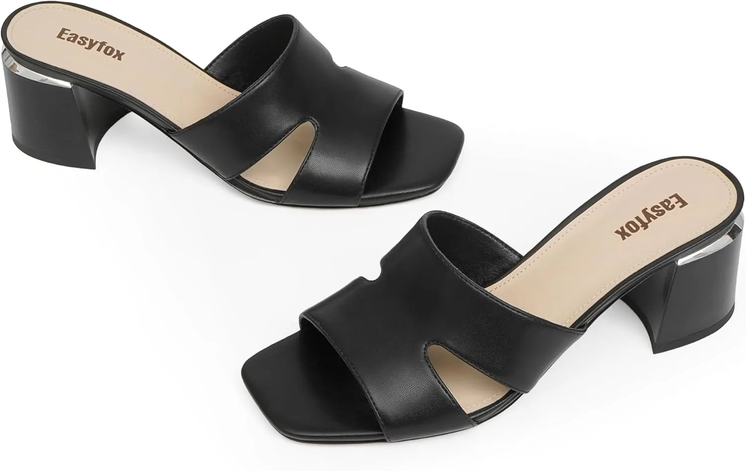 Open Toe Heeled Mules for Women Chunky Heel Sandals for Women 2025
