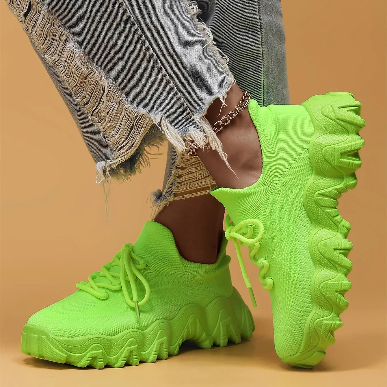 Ortho Pro Shoes for Women,Simply Snug Shoes, Women's Fashion Lace-up Low Top Non Slip Sneakers