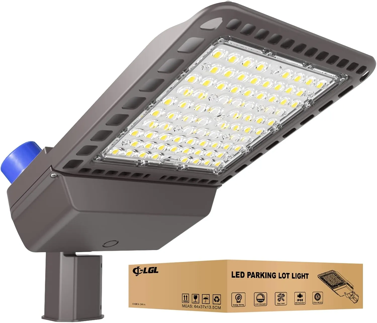 Parking Lot Light 200W, LED Shoebox Light IP65 Waterproof Dusk to Dawn LED Parking Lot Light with Slip Fitter, Outdoor Street Light for Parking Lot Sports Stadium