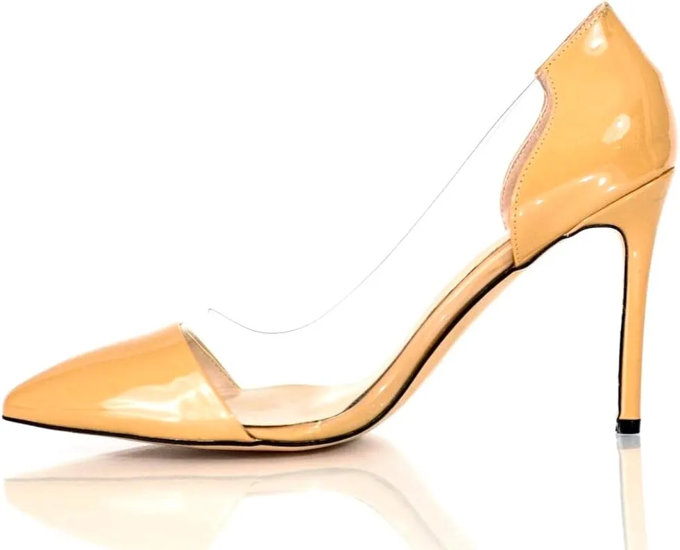 Peculiarity Women’s Stiletto Heels – Nude – Size 12 – Chic 3-Inch Closed-Toe Pumps for Formal Events, Dressy Looks & Large Size Heels 8-13