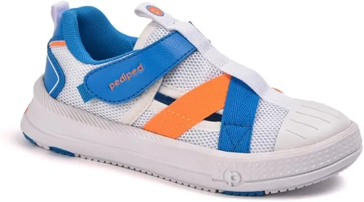 pediped Flex Mercury First Walker Shoe, White, 8 US Unisex Little Kid