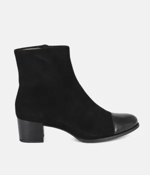 PieSanto Chic Black Suede Ankle Boots