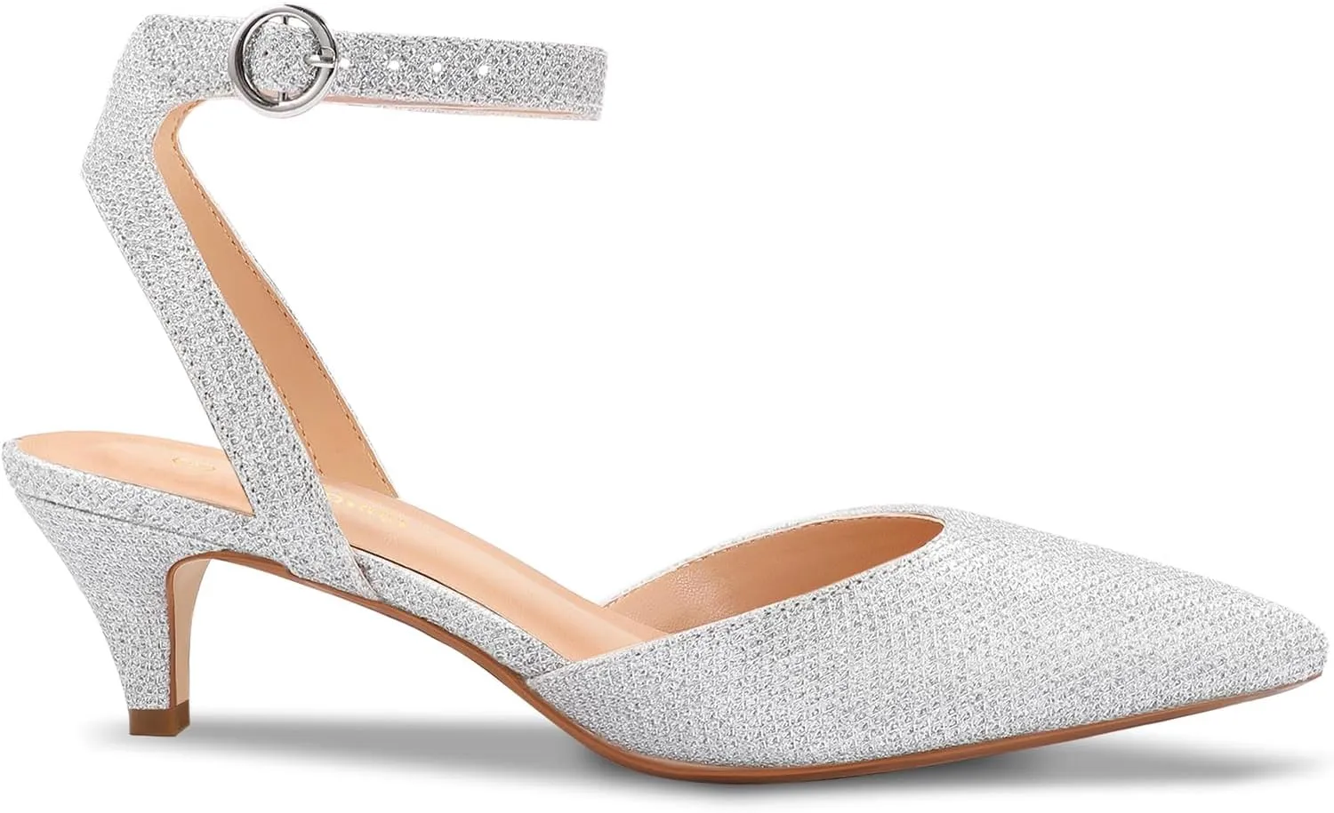 PIZZ ANNU Women's Aliaa Pointed Toe Low Kitten Heels Comfort Wedding Party Casual Dress Closed Toe Pumps Shoes with 2 Inches Low Heel Design