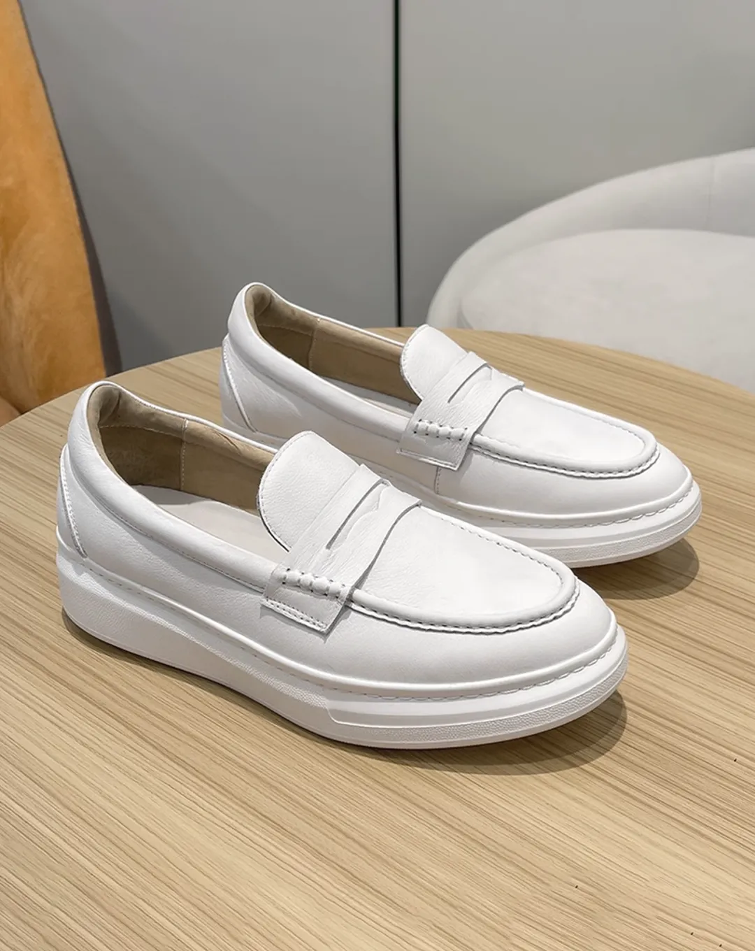 ♂♀Platform Simple Loafer