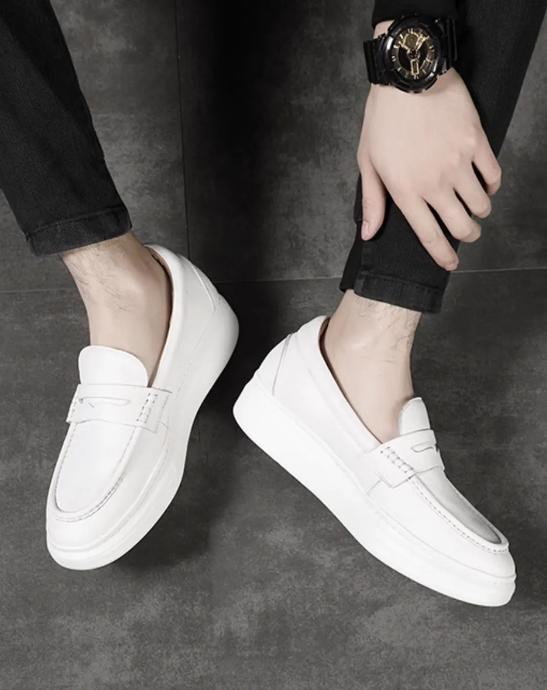 ♂♀Platform Simple Loafer
