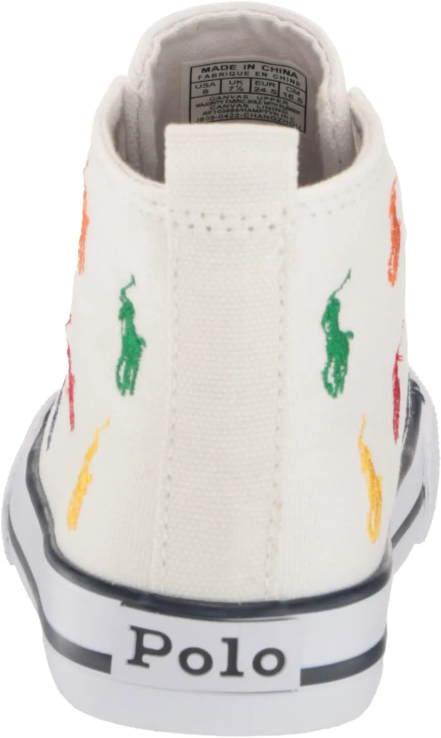 POLO RALPH LAUREN Boy's Hamptyn Hi Ii White Mlt RPT Pp Sneaker