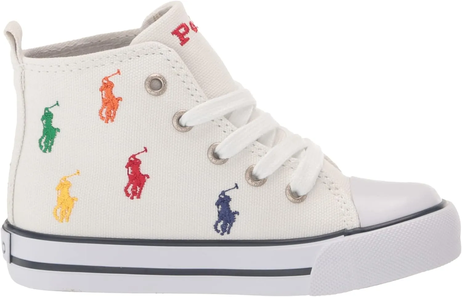 POLO RALPH LAUREN Boy's Hamptyn Hi Ii White Mlt RPT Pp Sneaker