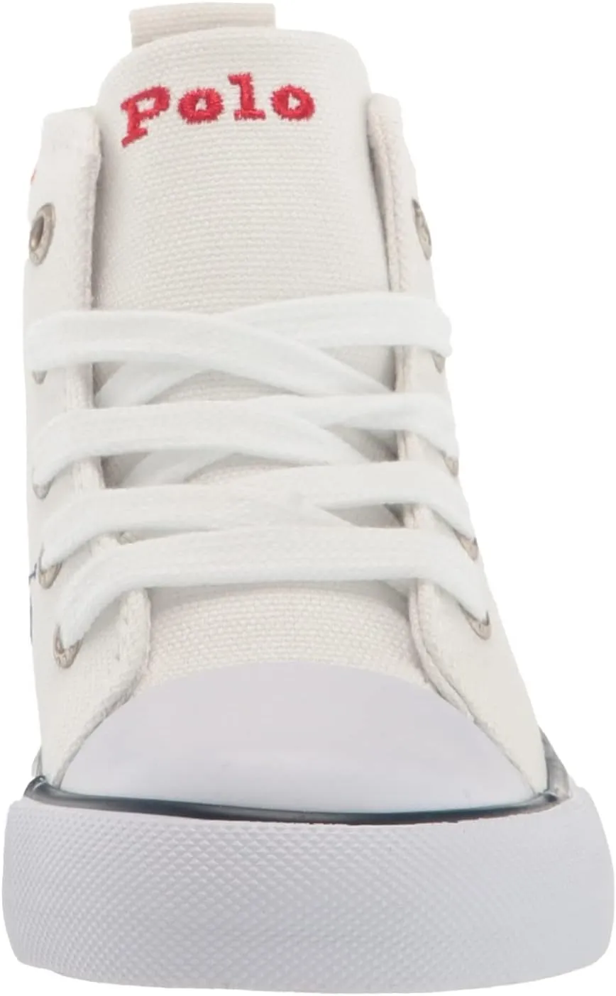 POLO RALPH LAUREN Boy's Hamptyn Hi Ii White Mlt RPT Pp Sneaker