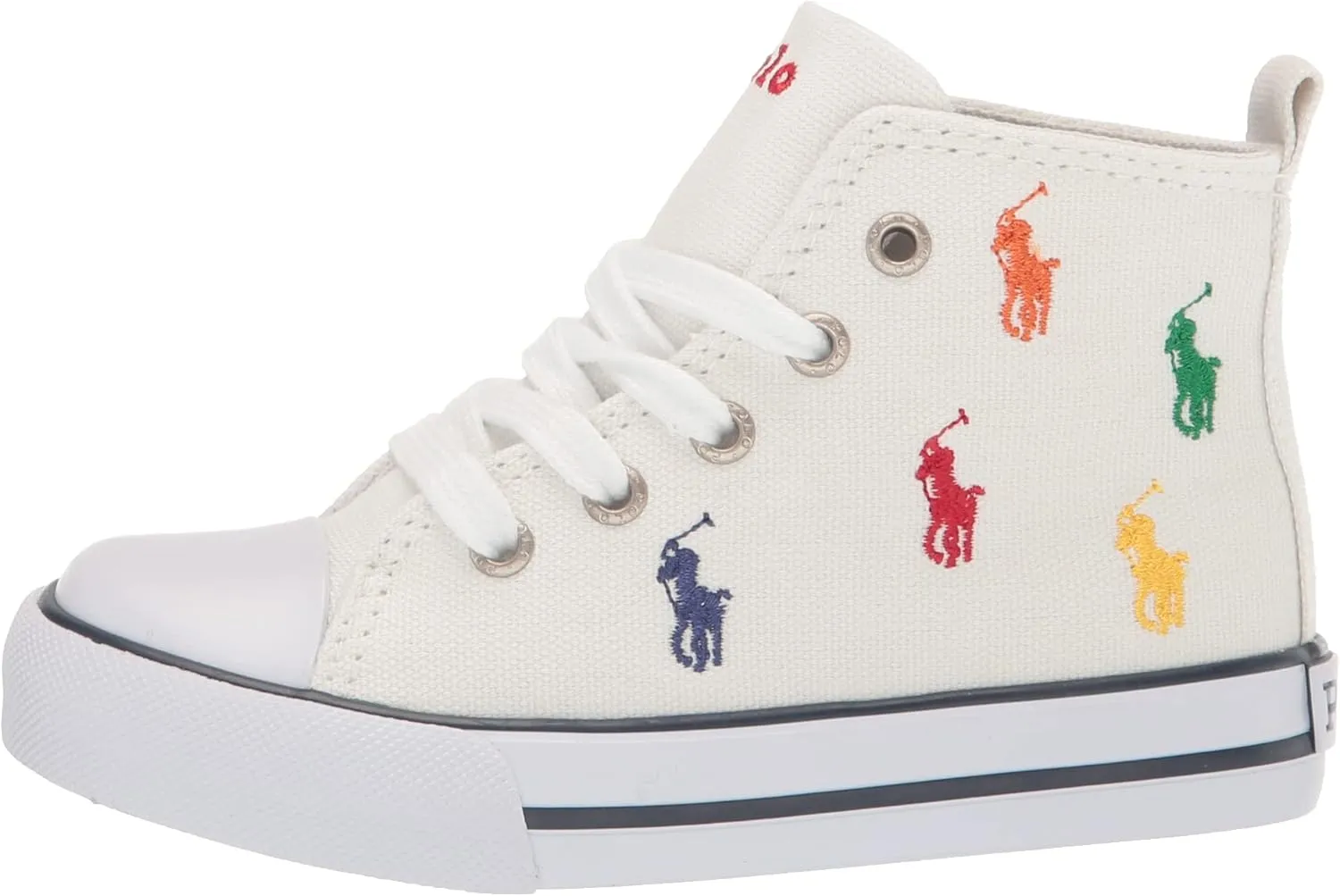POLO RALPH LAUREN Boy's Hamptyn Hi Ii White Mlt RPT Pp Sneaker