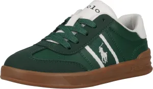 POLO RALPH LAUREN Heritage Court III T-Toe Child DK Green/White M025 Sneaker, 2.5 US Unisex Little Kid