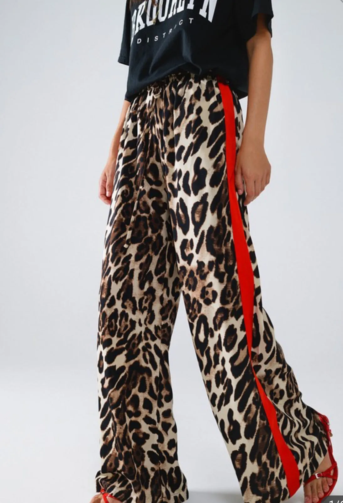 Pop of red leopard
