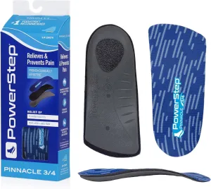 Powerstep Unisex Adult Pinnacle 3/4 Insole, Blue/Light Blue, Men S 9-9.5 / Women S 11-11.5 US