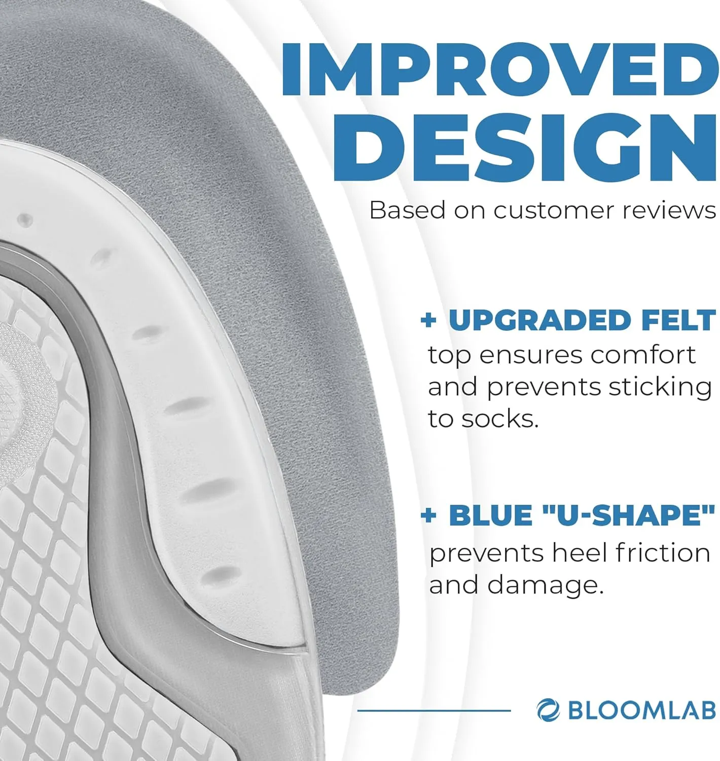 Premium Gel Heel Pads for Shoes, 2 Pack, FSA HSA Eligible, for Plantar Fasciitis, Bone Spurs, Pain Relief Protectors of Sore or Bruised Feet, Foot Relief Support Comfort Cushion Insoles for Women/Men