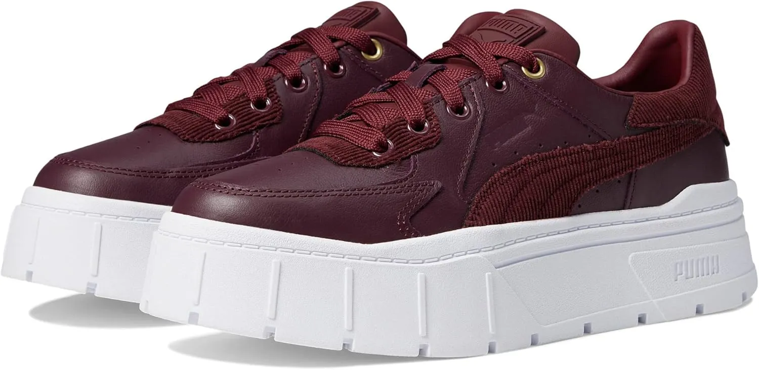 PUMA Mayze Stack Edgy Cord Aubergine/Puma Team Gold 6.5 B (M)