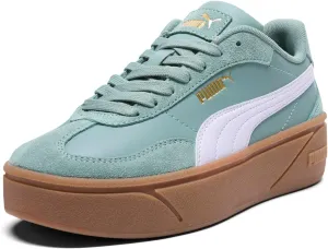 PUMA Women's Club II Era Platform Shoes, Green Moon-Lilac Frost, 11