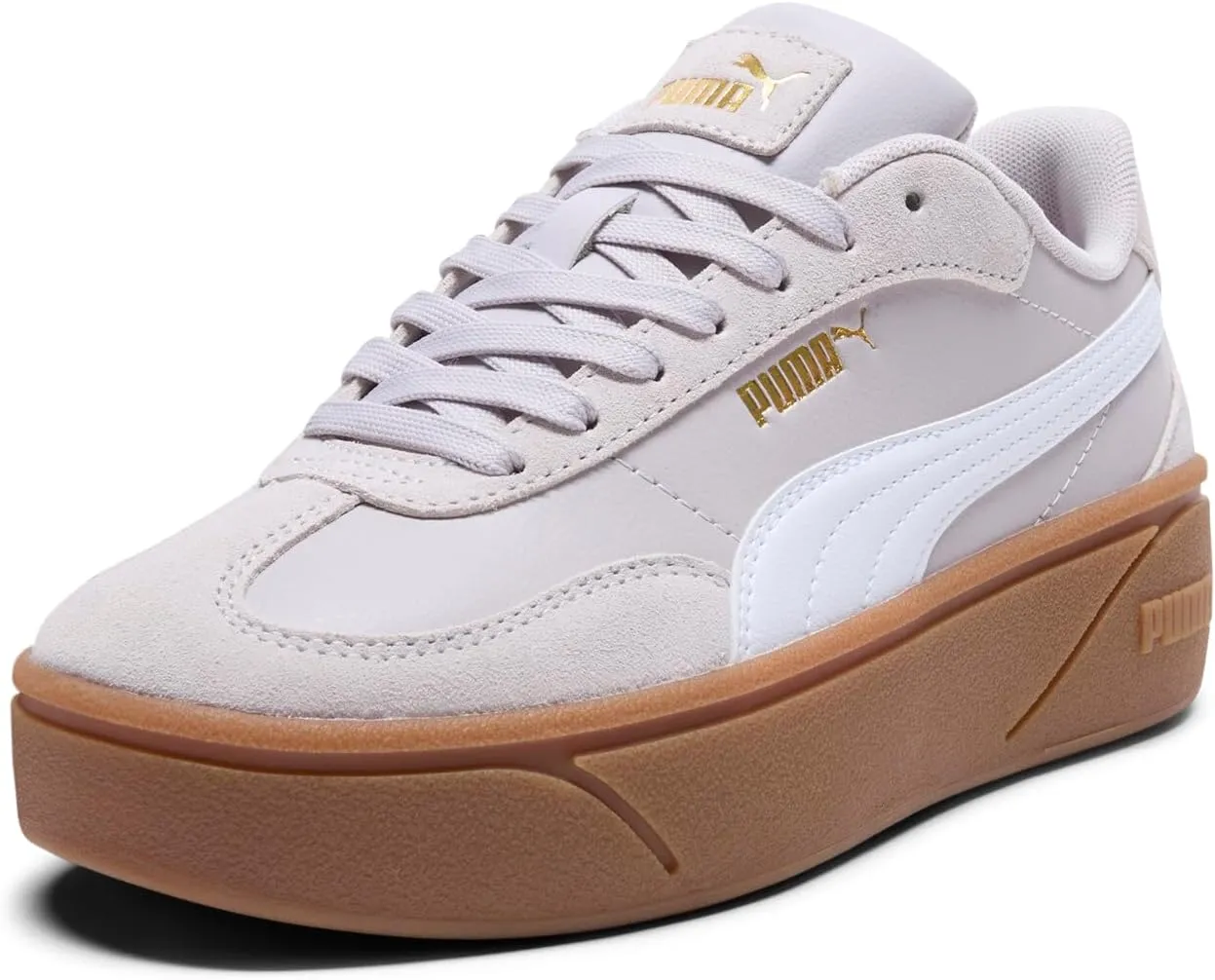 PUMA Women's Club II Era Platform Shoes, Green Moon-Lilac Frost, 11