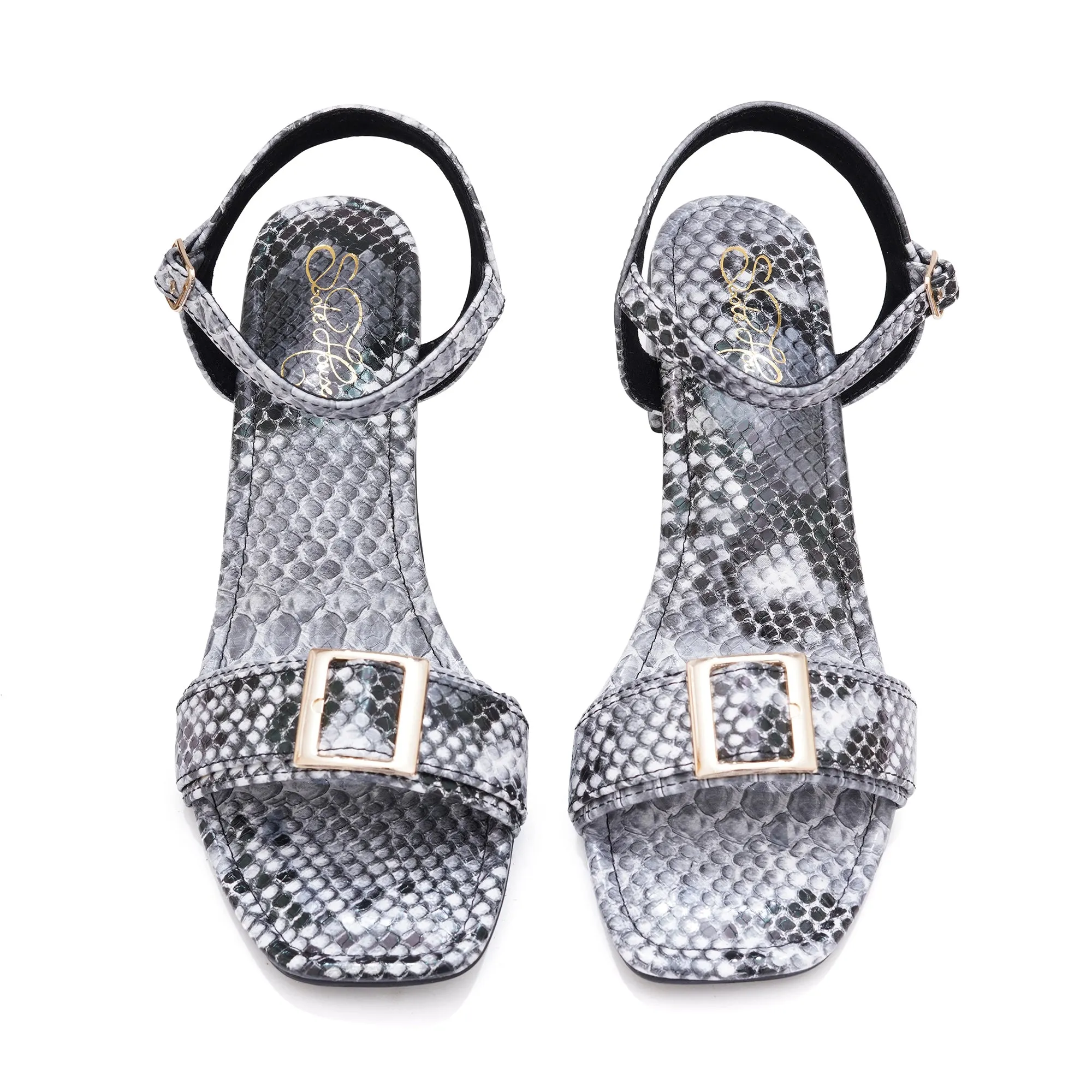 Python Chic Block Heels