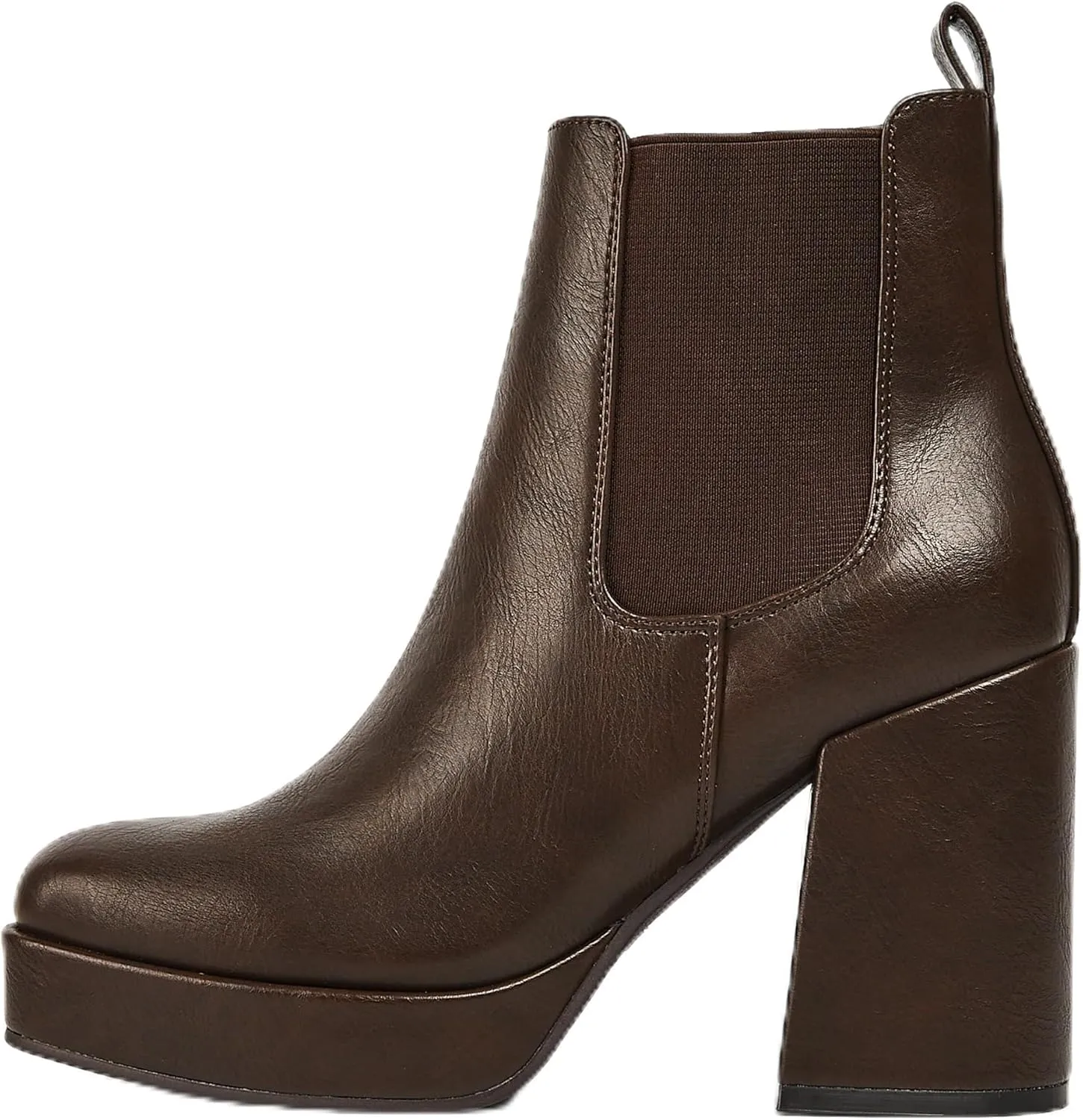 RAFY-02 Women's Chelsea Boots, Leather, Chunky Heel,Block Heel,Comfortable