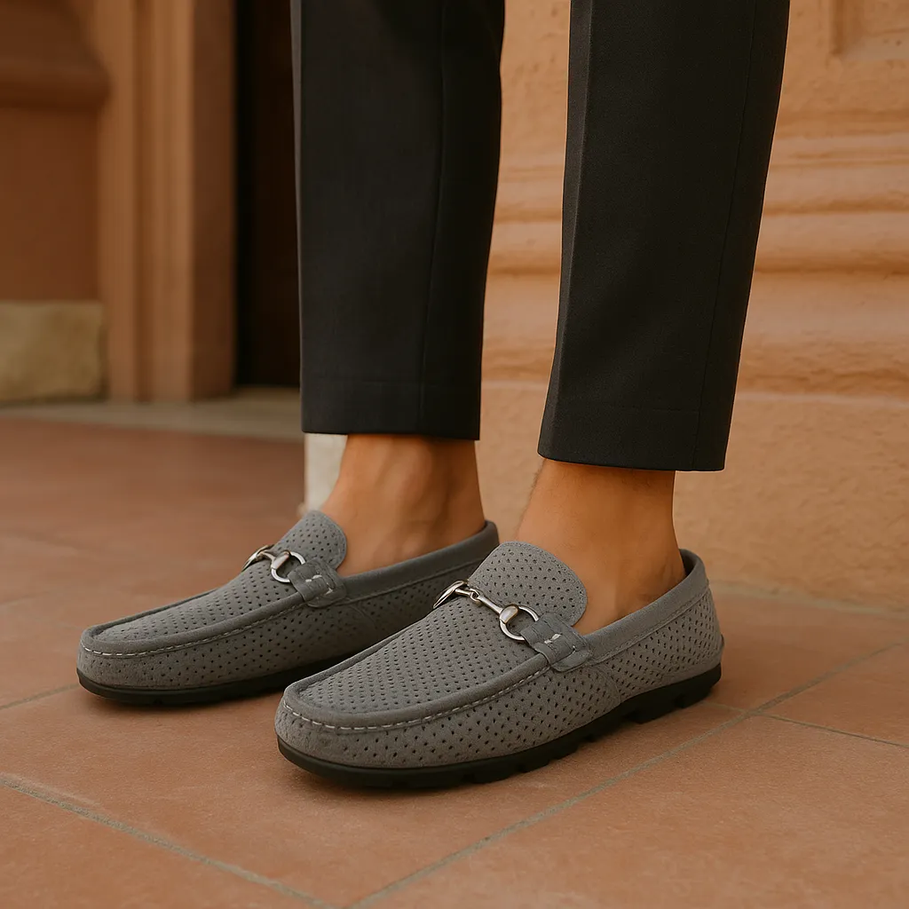 Randimo | Men Old Money Suede Loafers Slip-On Mules