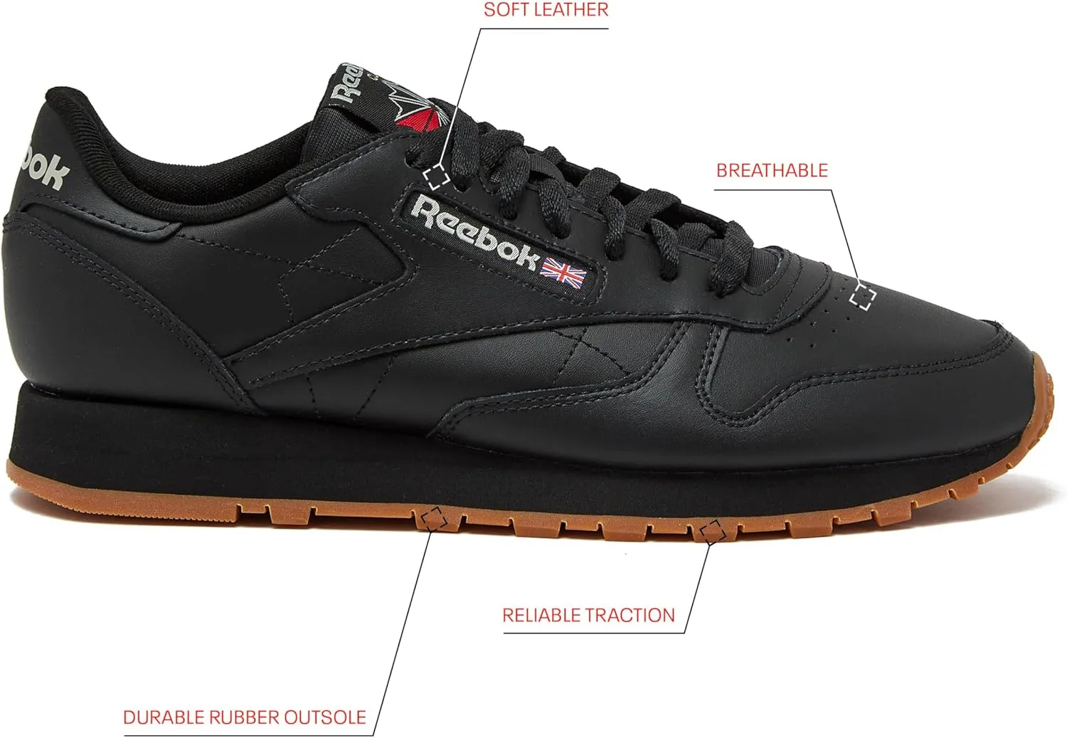Reebok Men's Classic Leather Sneakers