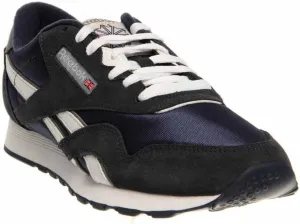 Reebok Men's Classic Nylon Sneaker, Team Navy/Platinum2, 7.5