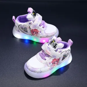 Rinsvye Girls Light-Up Sneakers – Soft Sole Toddler Shoes with Sensor Lights