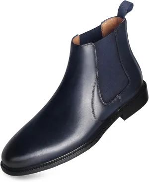 RITIZEN Men's Chelsea Boots Genuine Leather Dress Boots Slip on for Men