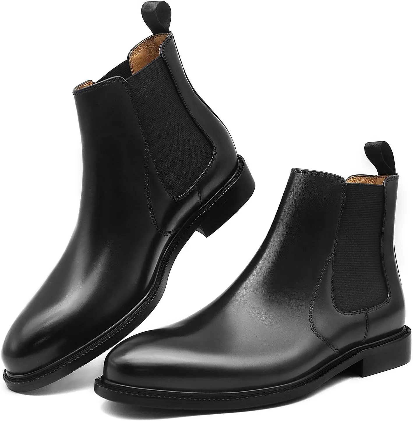 RITIZEN Men's Chelsea Boots Genuine Leather Dress Boots Slip on for Men