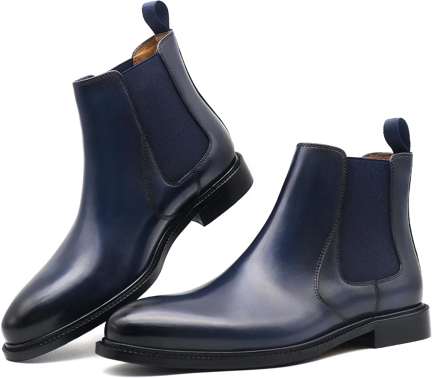 RITIZEN Men's Chelsea Boots Genuine Leather Dress Boots Slip on for Men