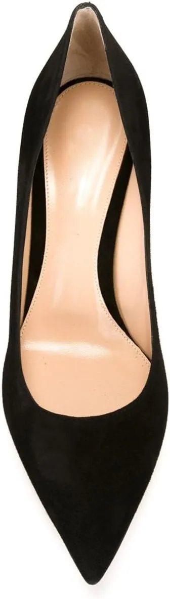 SAMMITOP Women's 6.5cm Classic Kitten Heel Pumps Pointed Toe Mid Heel Dress Shoes