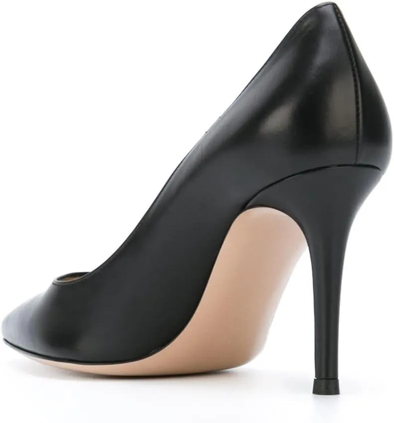SAMMITOP Women's Classic 80mm High Heel Pumps Pointed Toe Office Work Dress Shoes