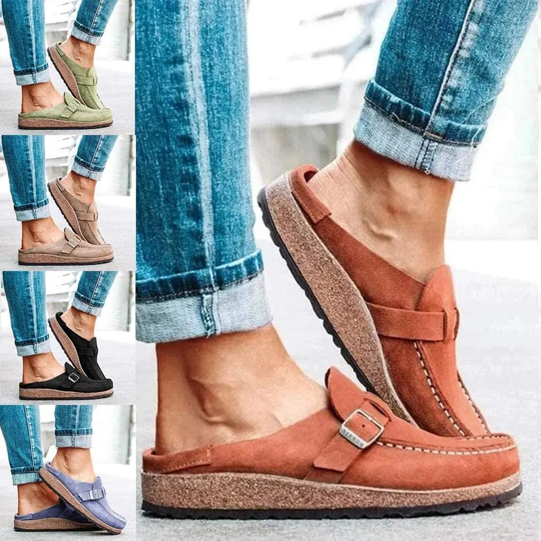 Sandals Women Loafer Flats Platform Shoes Slip on Suede Moccasins Low top Canvas Shoes,04,41